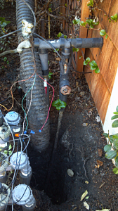 Sprinkler valve array installed in Miami Gardens, Florida